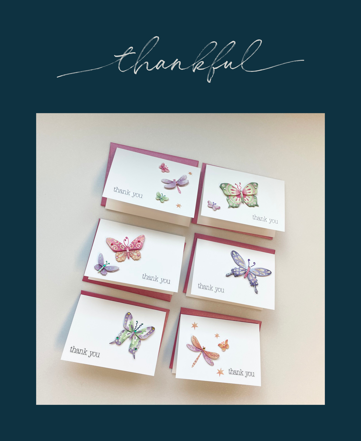 THANK YOU Cards/Notes (Set of 6)