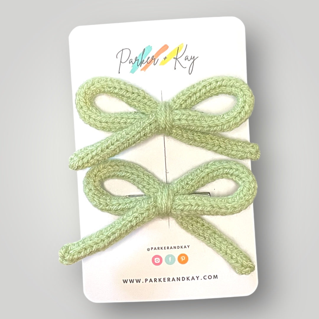 Hand Knit Bows