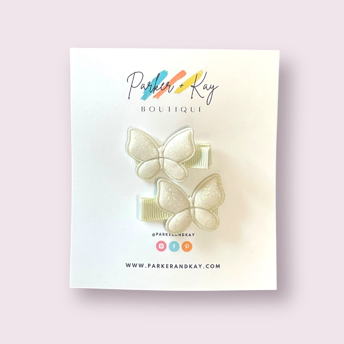 ELLIE Shimmering Butterfly Hair Clips