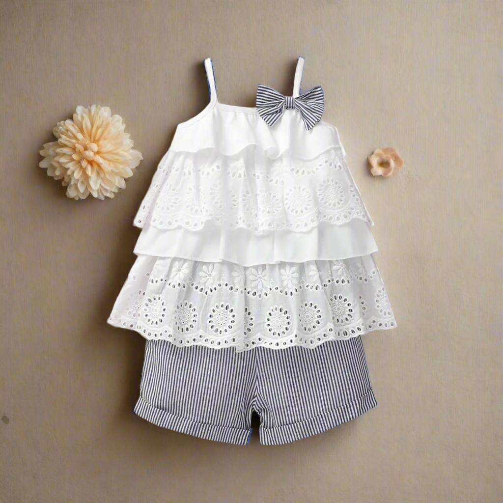 Girl’s Ruffle Eyelet Outfit