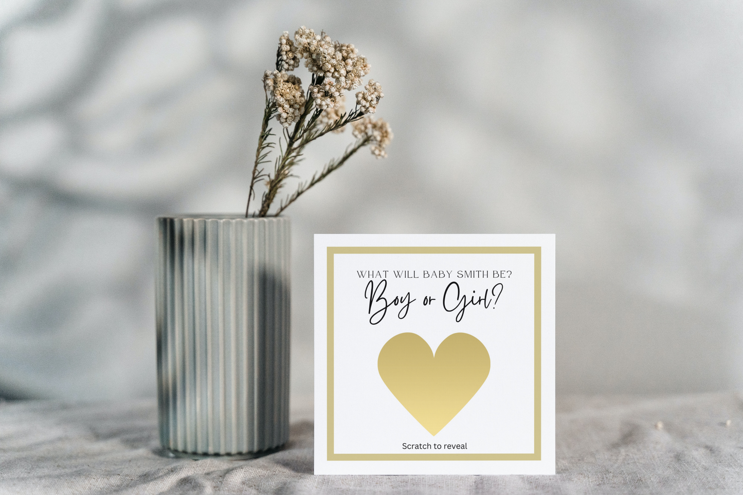 Classic Gender Reveal Scratch-off Card