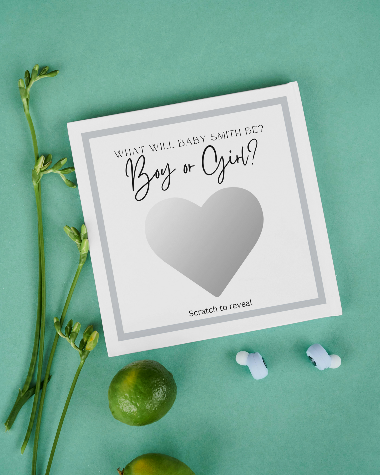Classic Gender Reveal Scratch-off Card