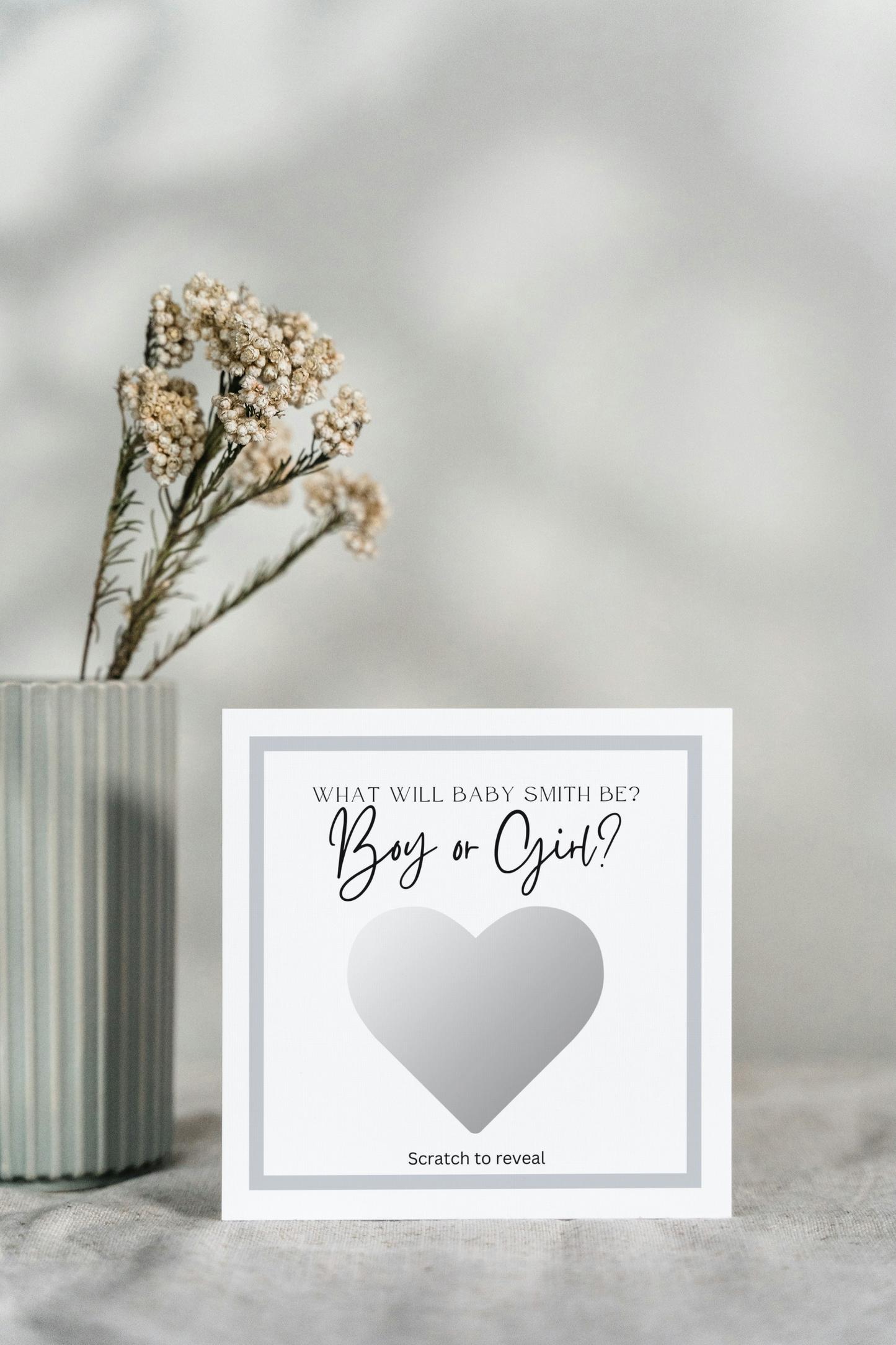 Classic Gender Reveal Scratch-off Card