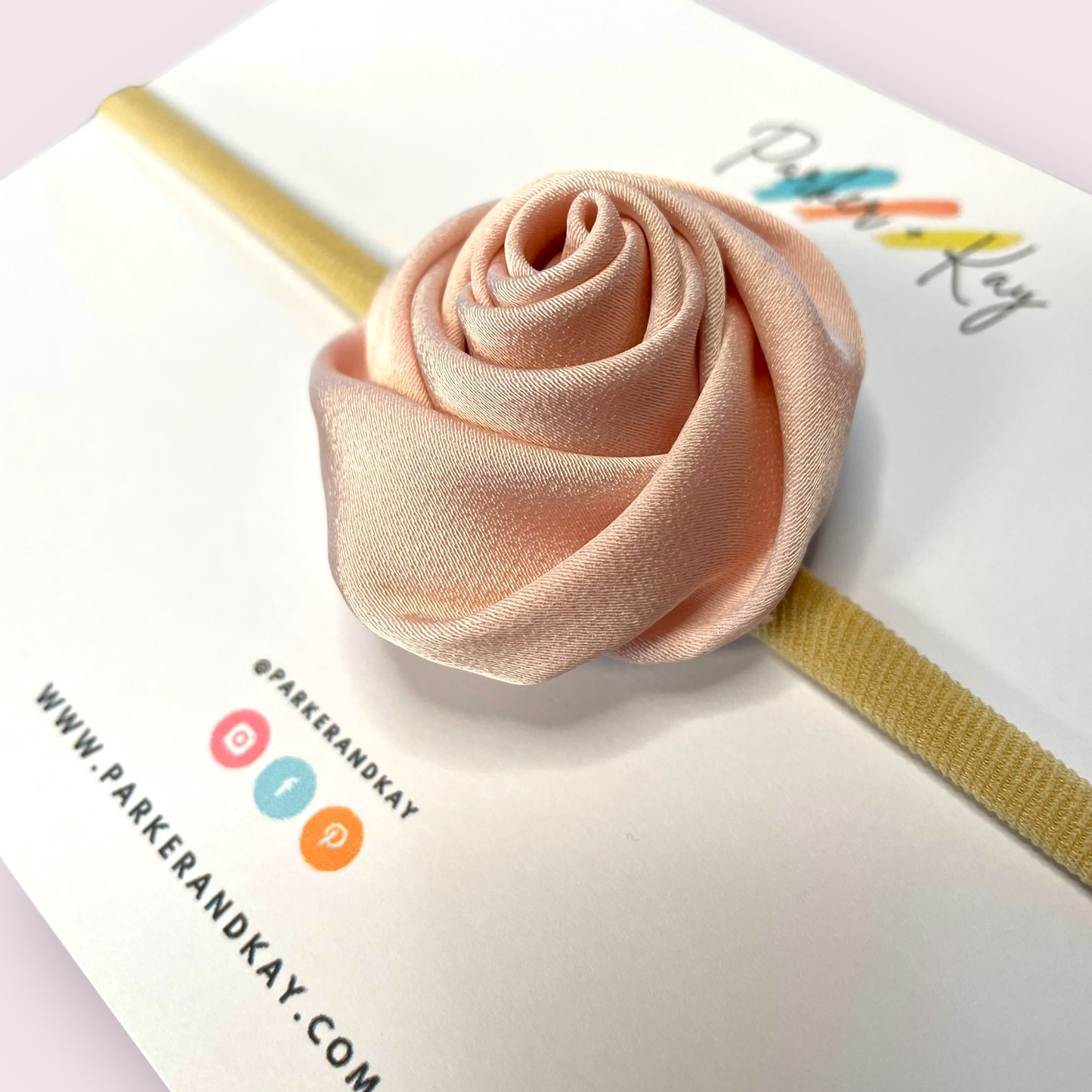 Satin Rose Baby Headband