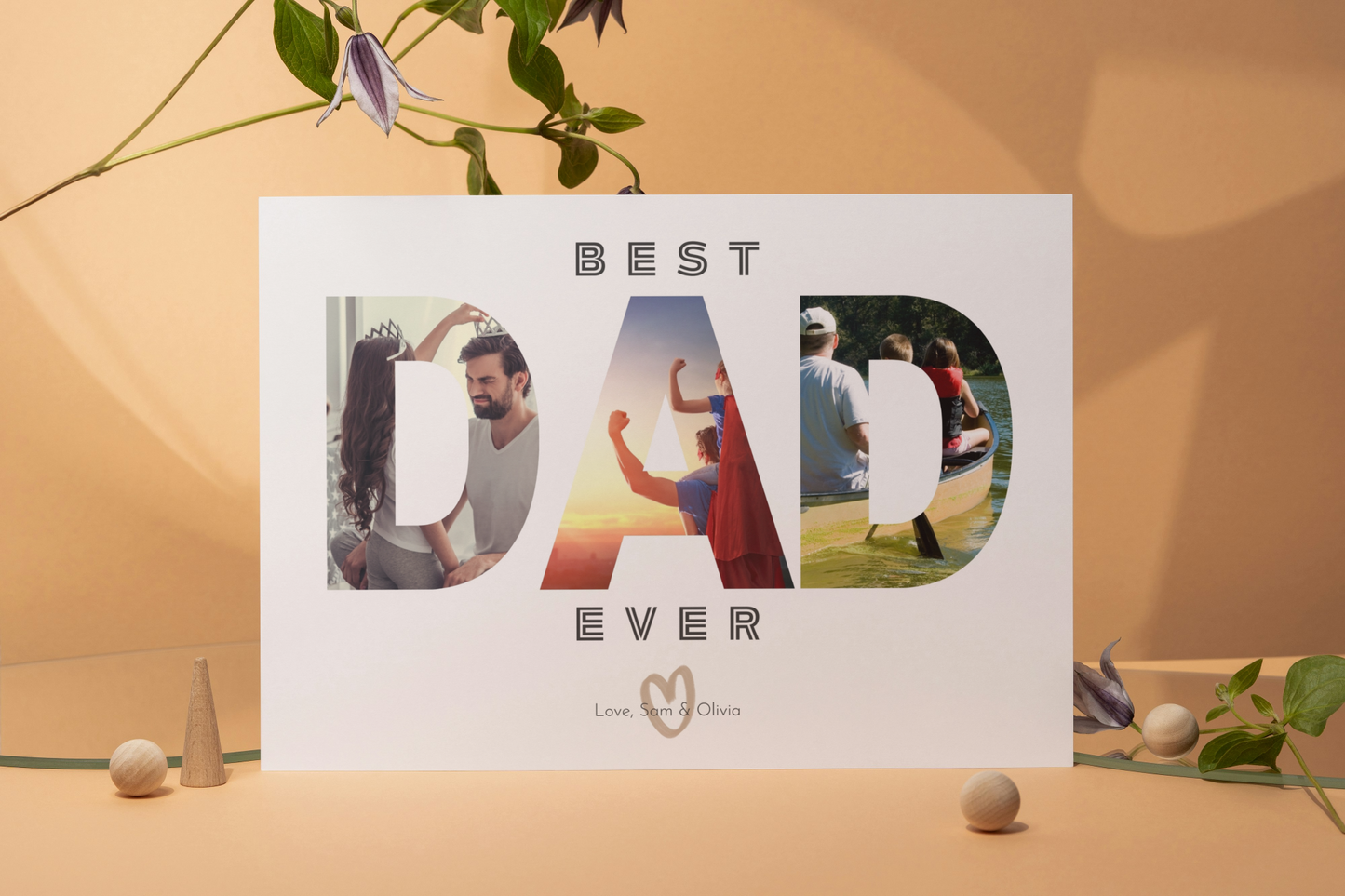 BEST DAD EVER Photo Greeting Card