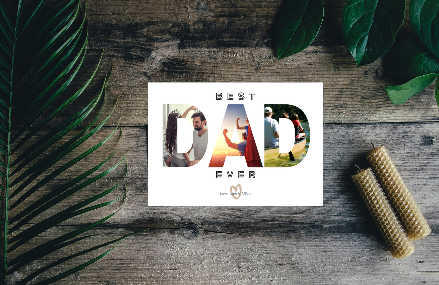 BEST DAD EVER Photo Greeting Card