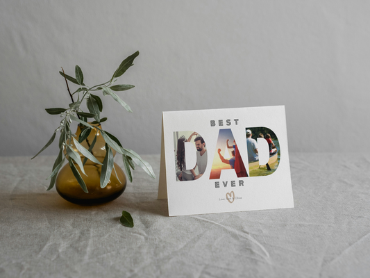 Dad Photo Greeting Card, Best Ever