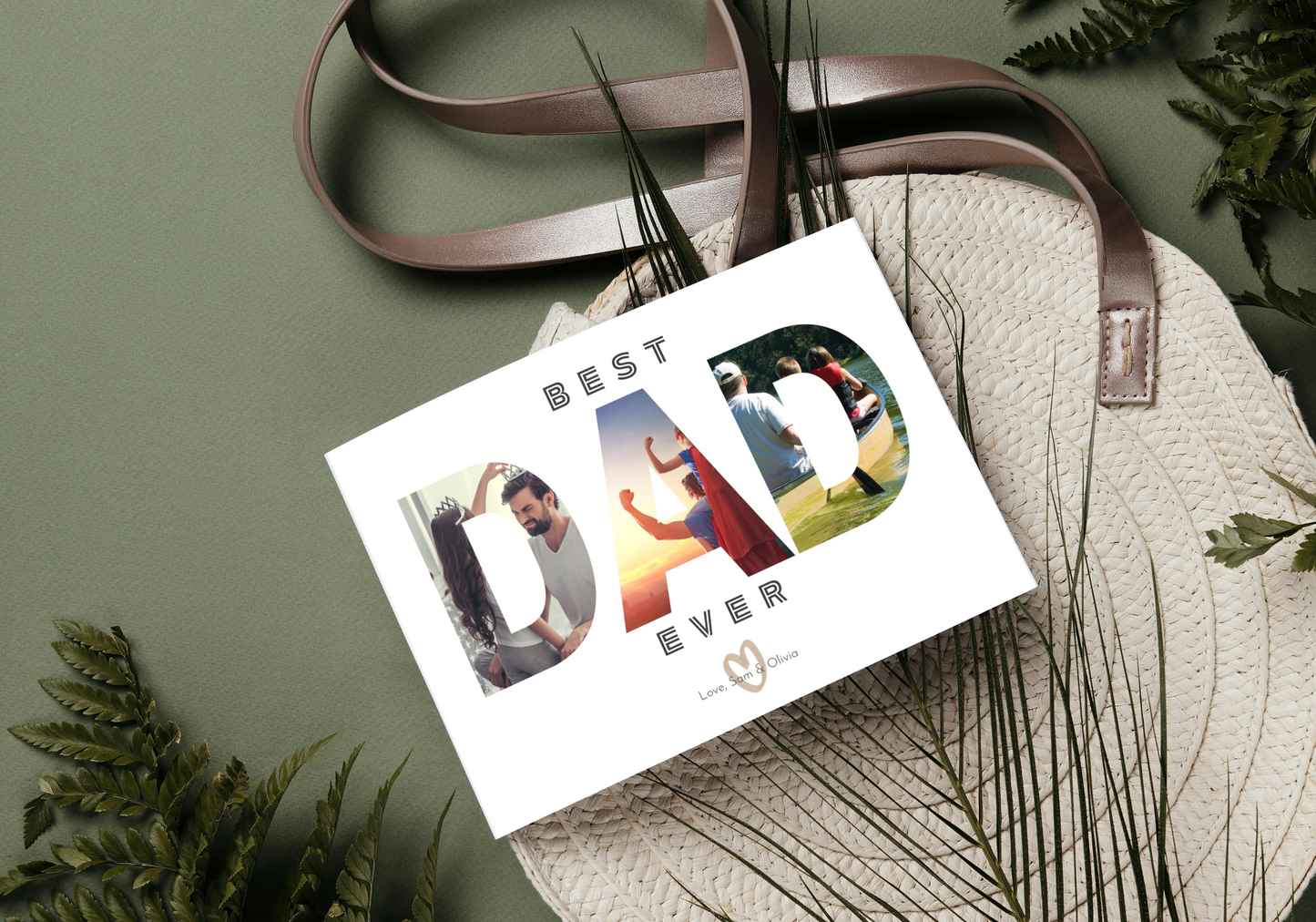 BEST DAD EVER Photo Greeting Card