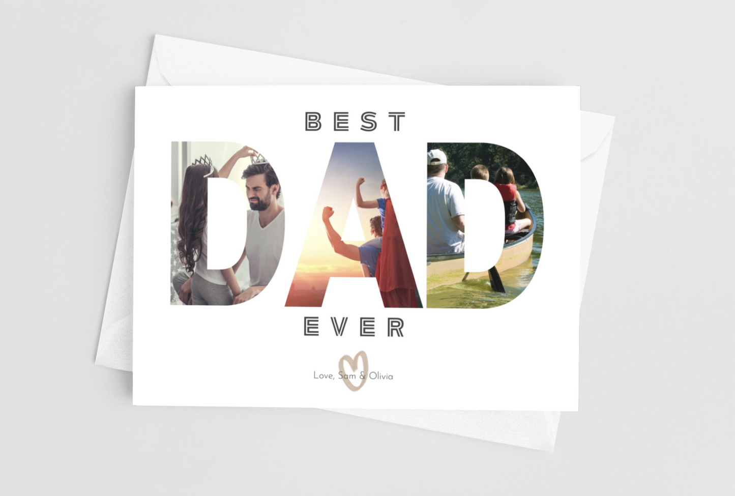 BEST DAD EVER Photo Greeting Card