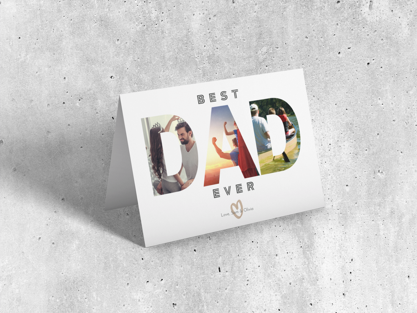 BEST DAD EVER Photo Greeting Card