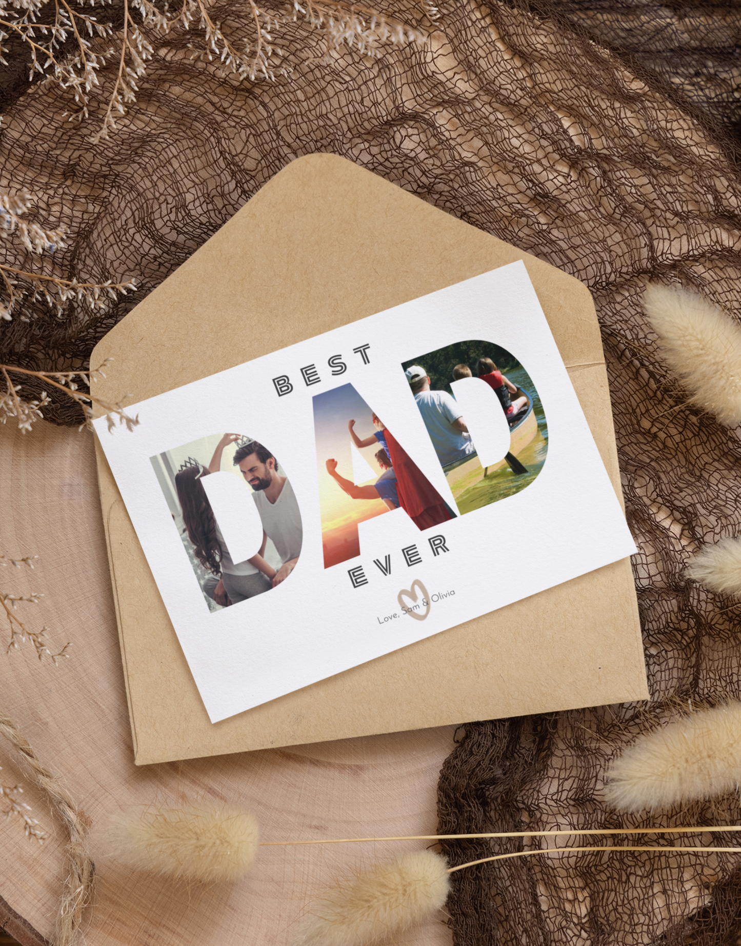 BEST DAD EVER Photo Greeting Card