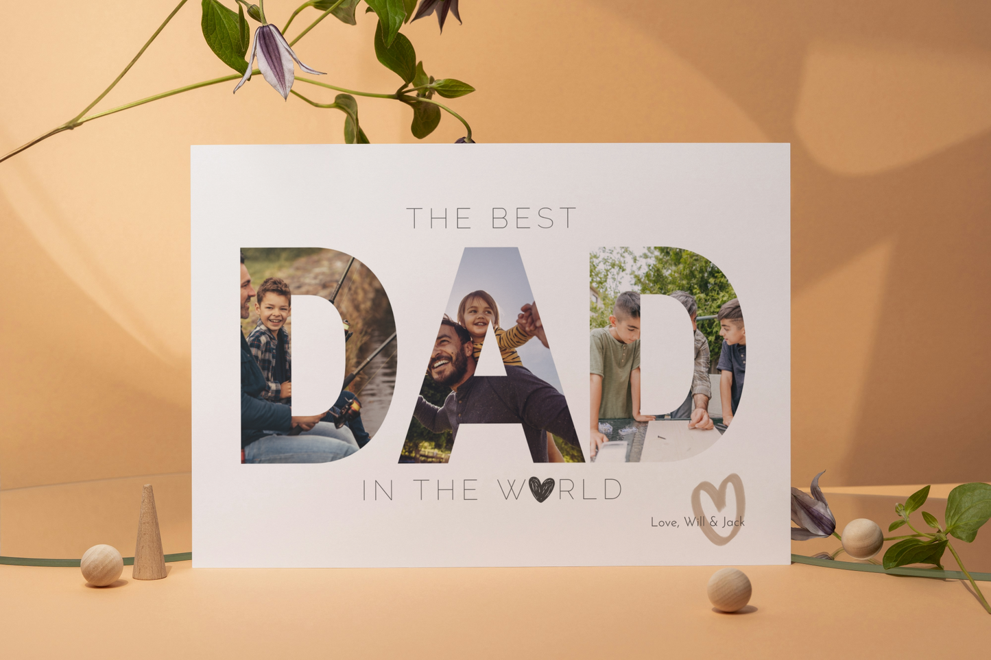 BEST DAD IN THE WORLD Photo Greeting Card