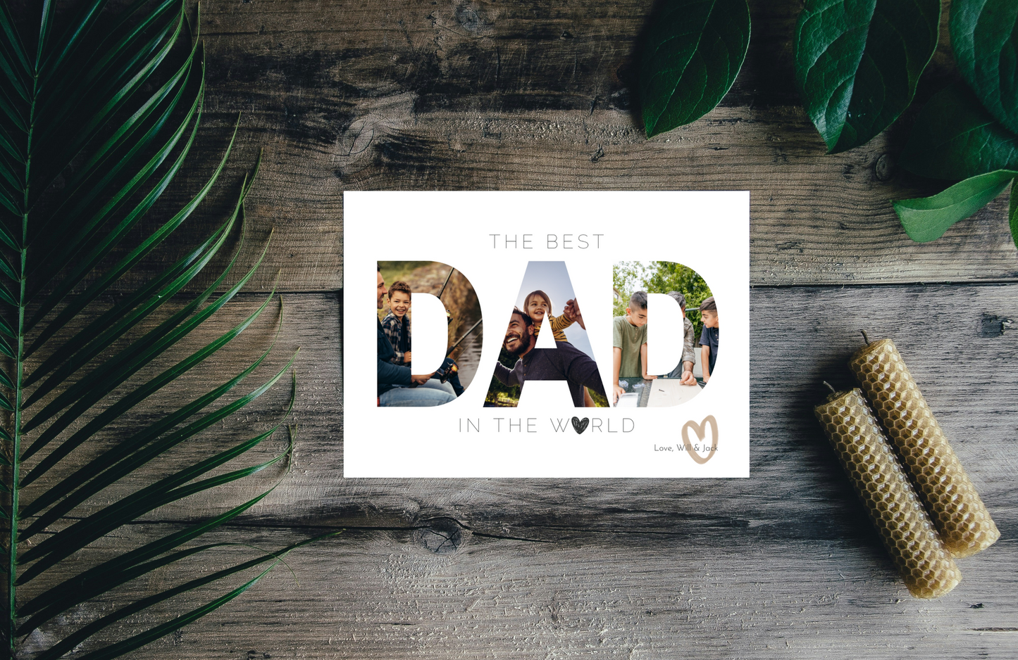 BEST DAD IN THE WORLD Photo Greeting Card