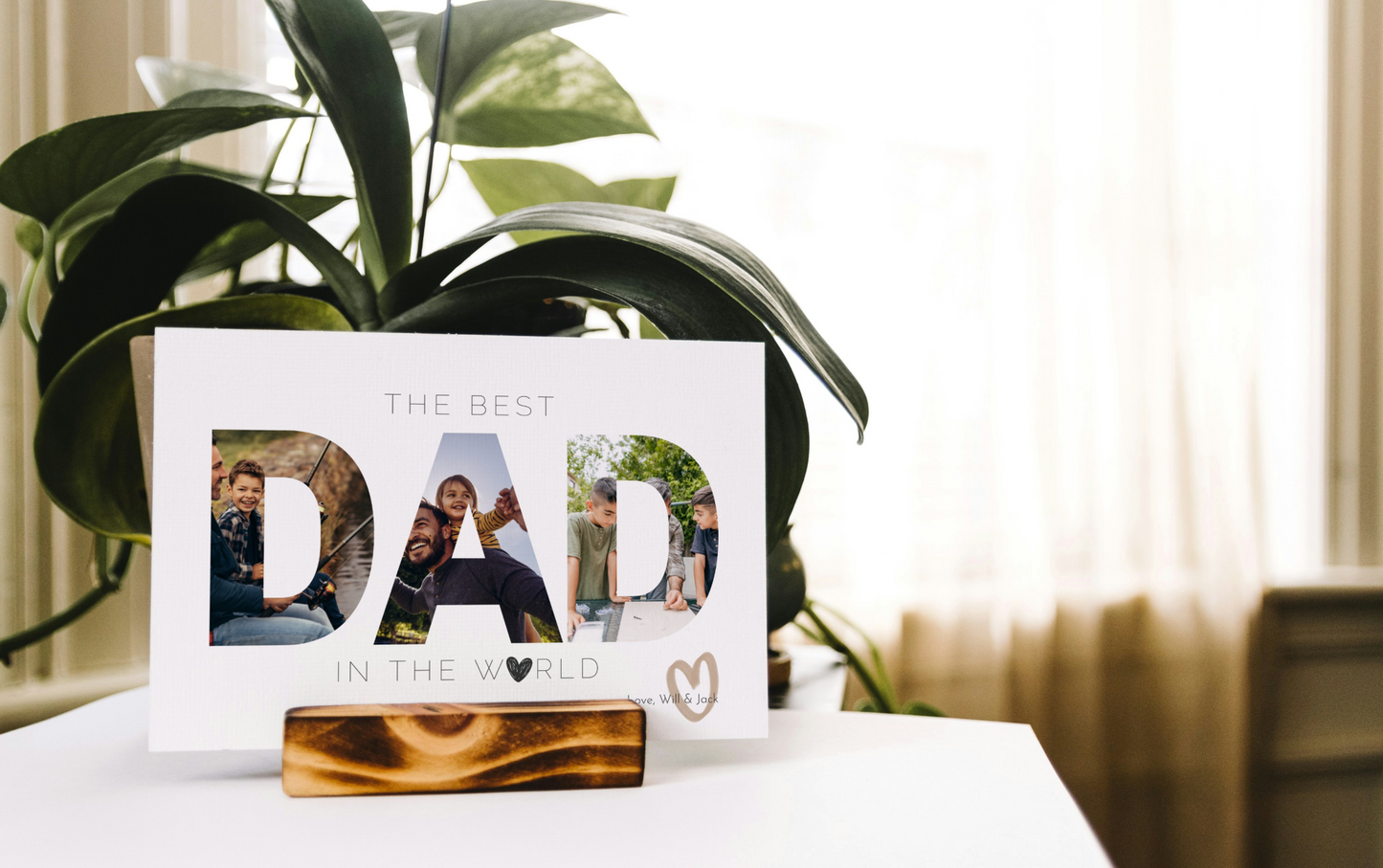 BEST DAD IN THE WORLD Photo Greeting Card