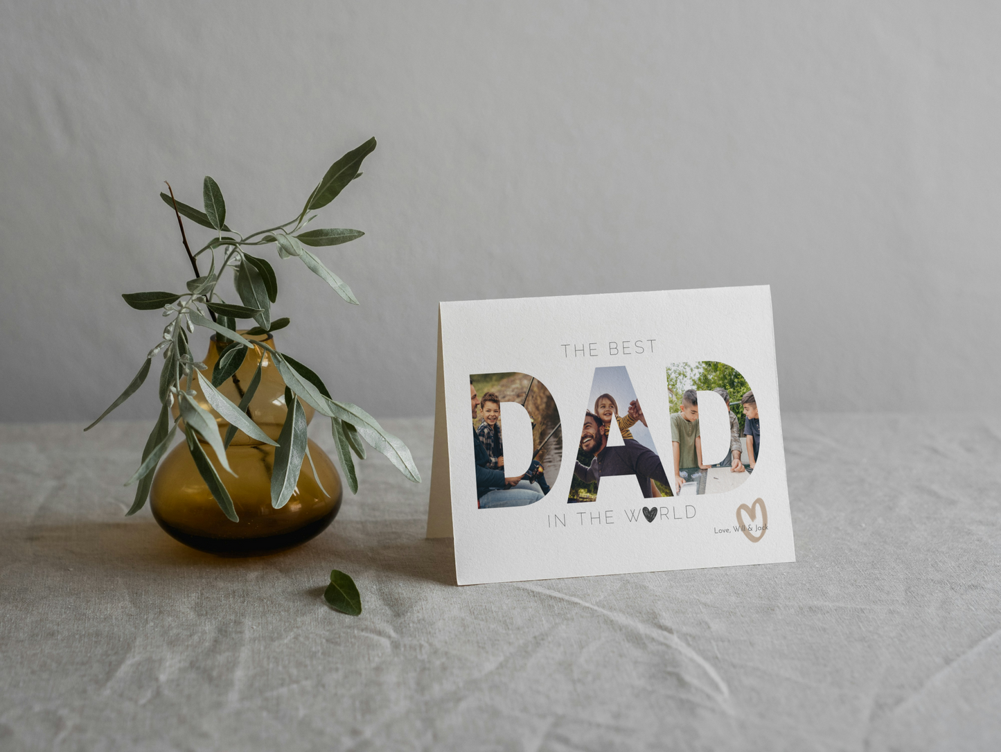 BEST DAD IN THE WORLD Photo Greeting Card