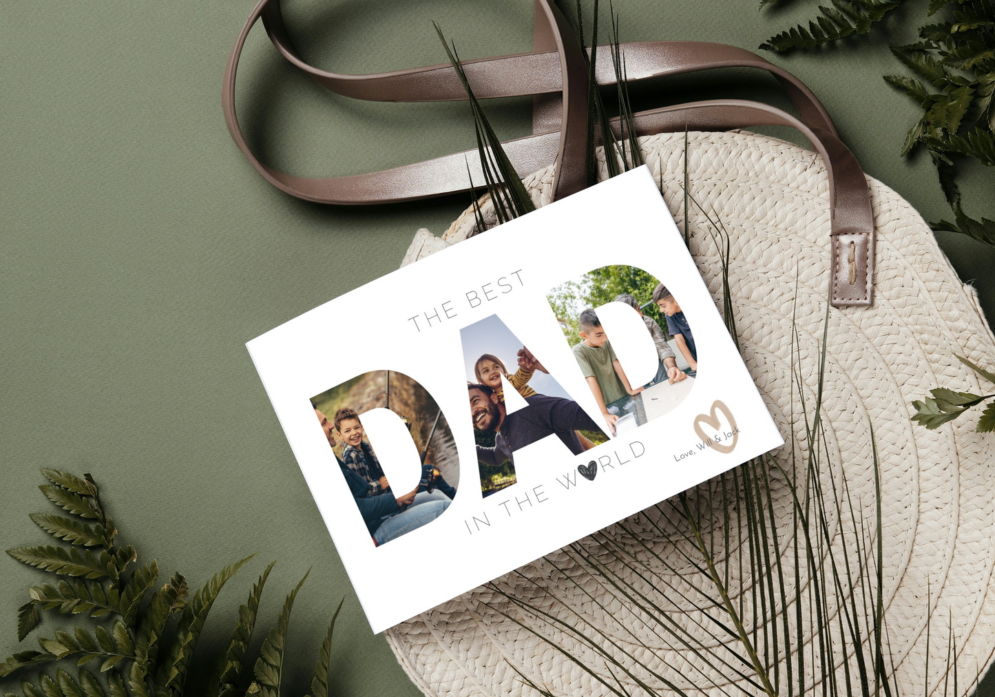 BEST DAD IN THE WORLD Photo Greeting Card