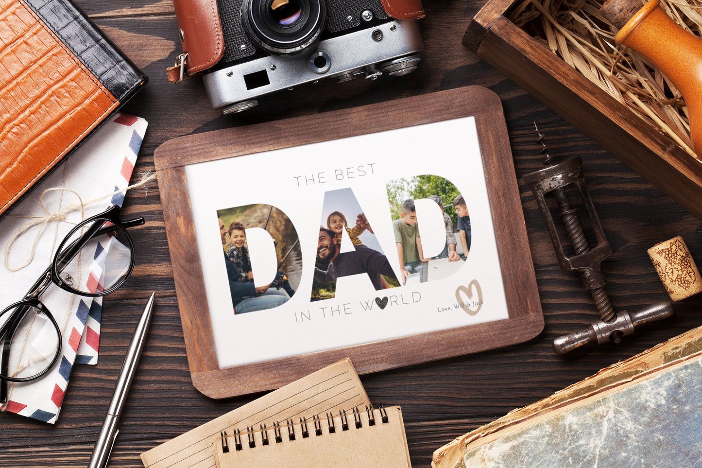 BEST DAD IN THE WORLD Photo Greeting Card