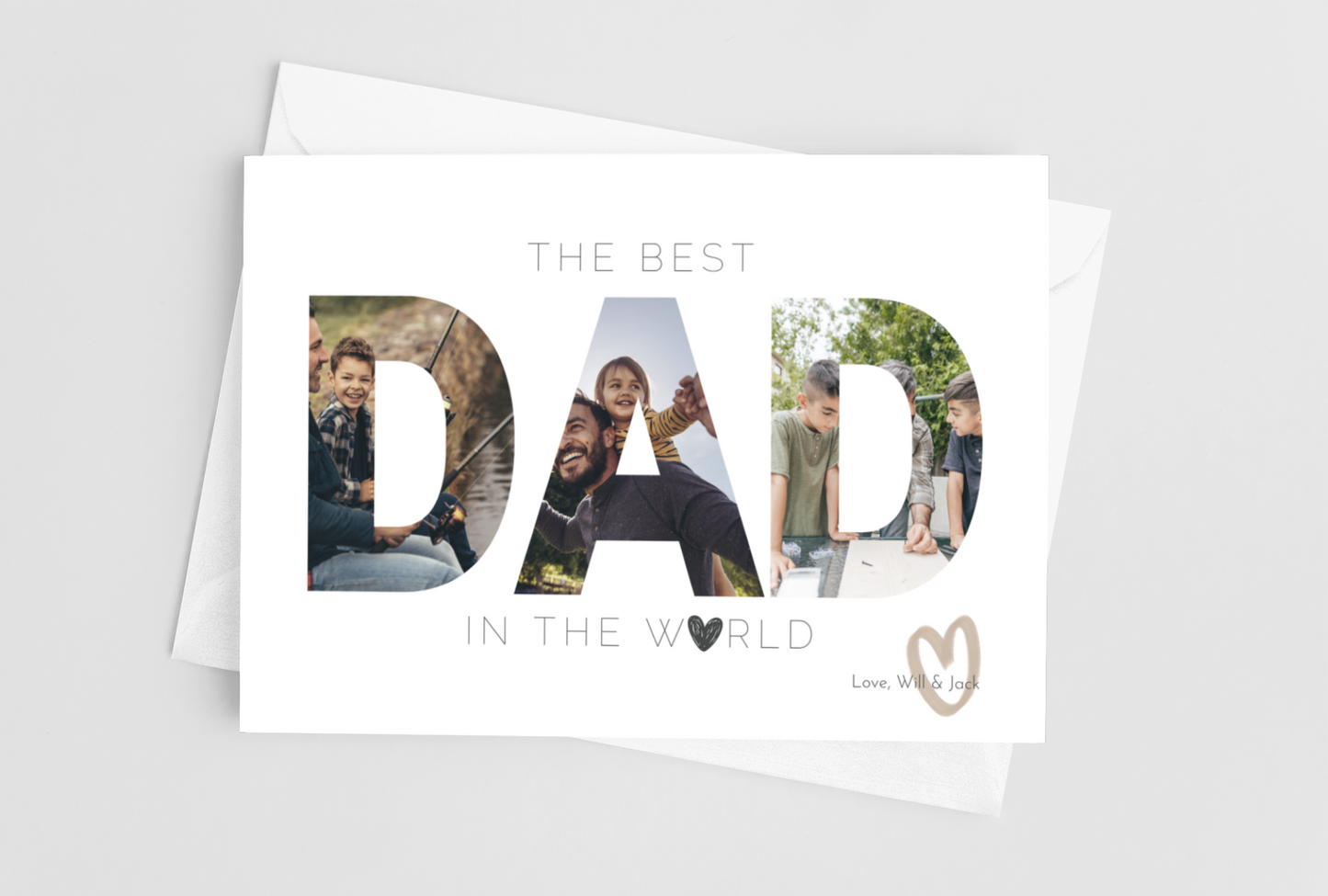 BEST DAD IN THE WORLD Photo Greeting Card