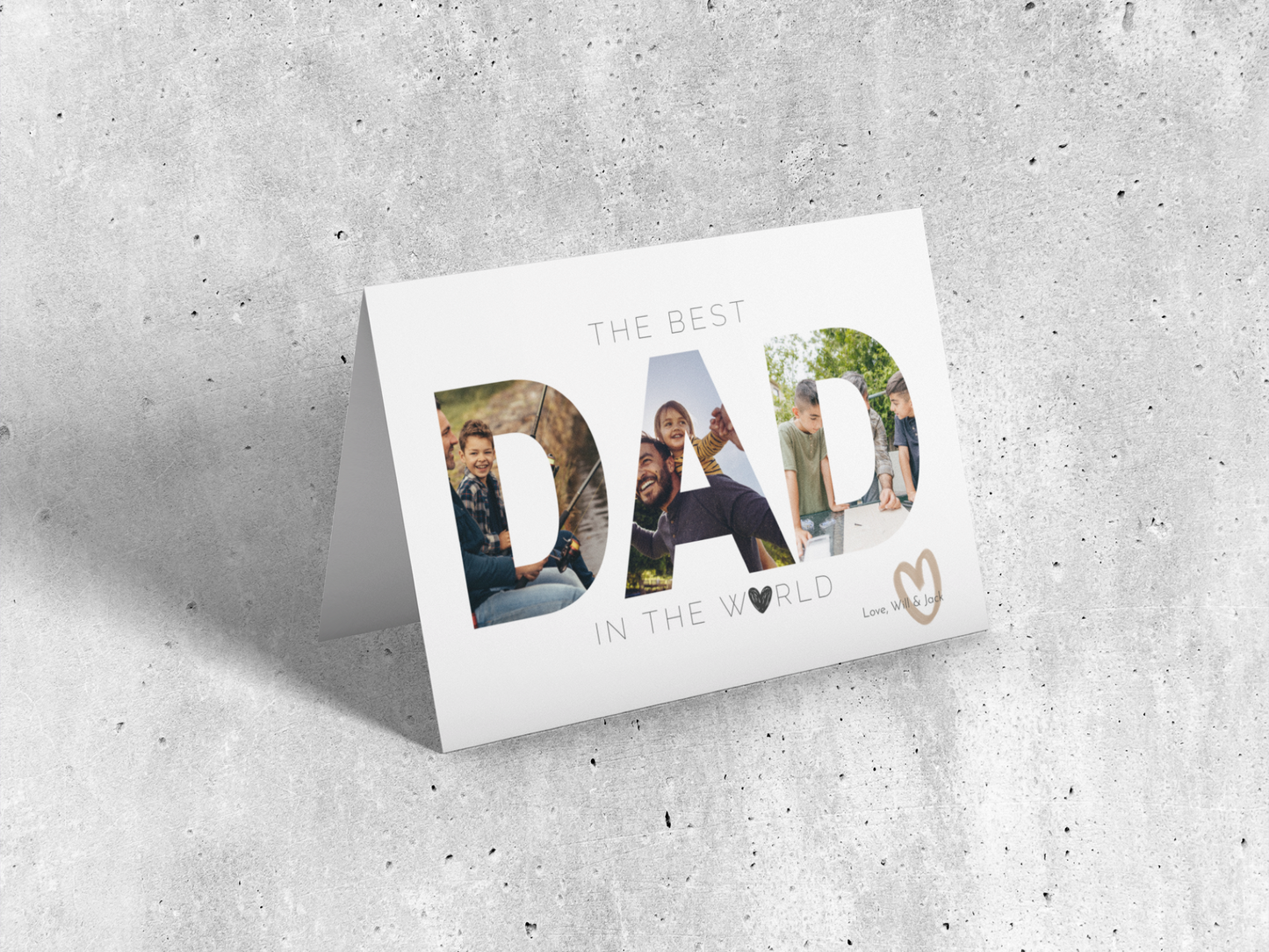 BEST DAD IN THE WORLD Photo Greeting Card