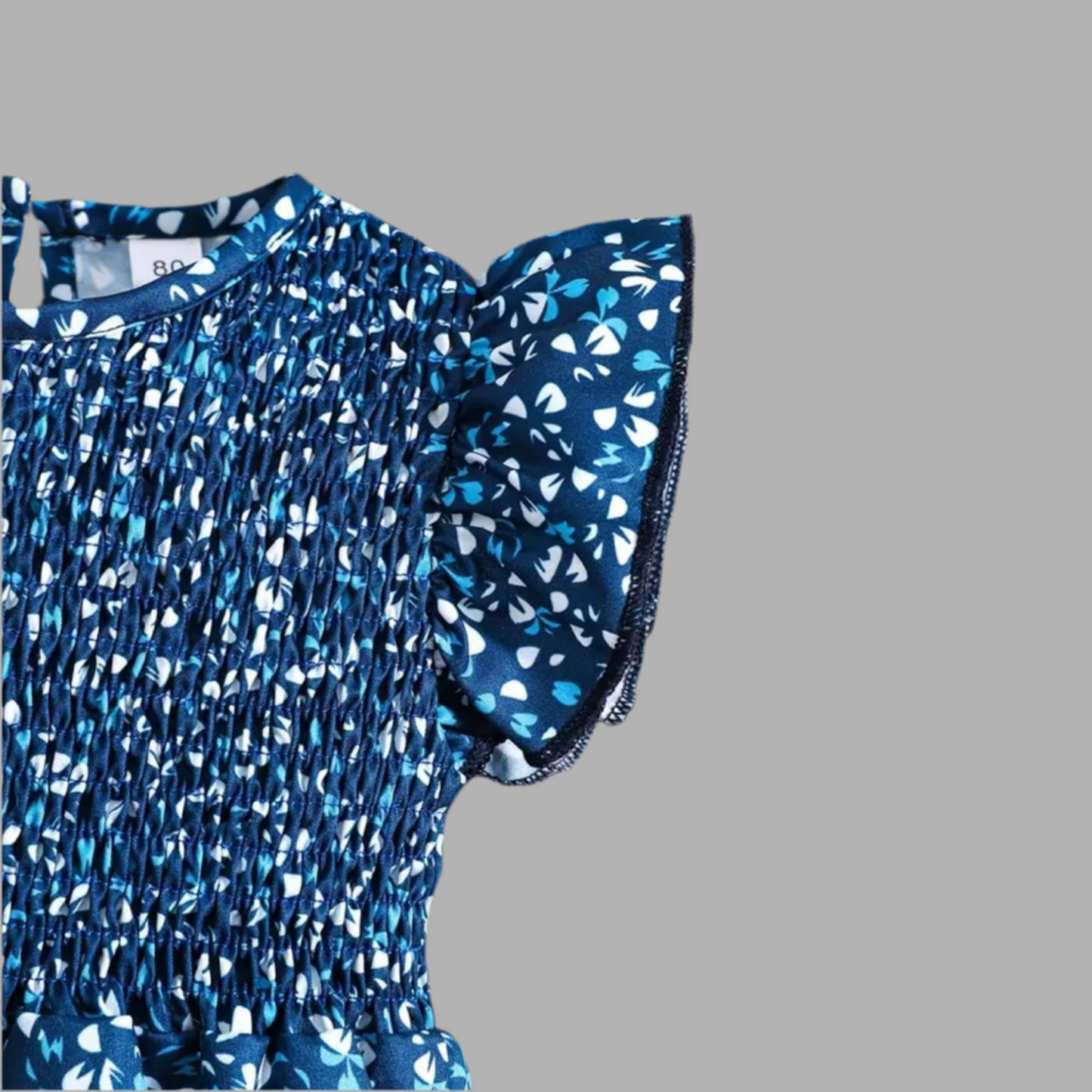Blue Floral Romper Set
