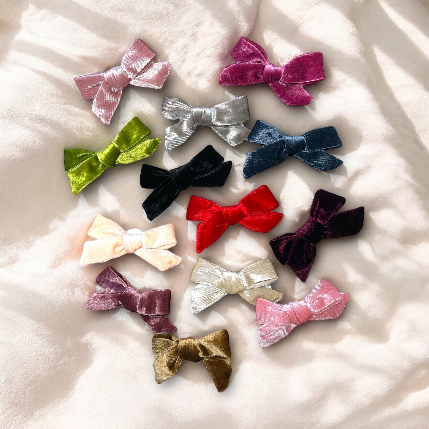 Velour Hair Bow | Clip, Headband, or Pigtail Clips