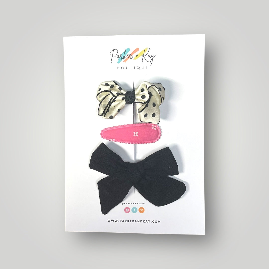 Linen Bow and Clip Set