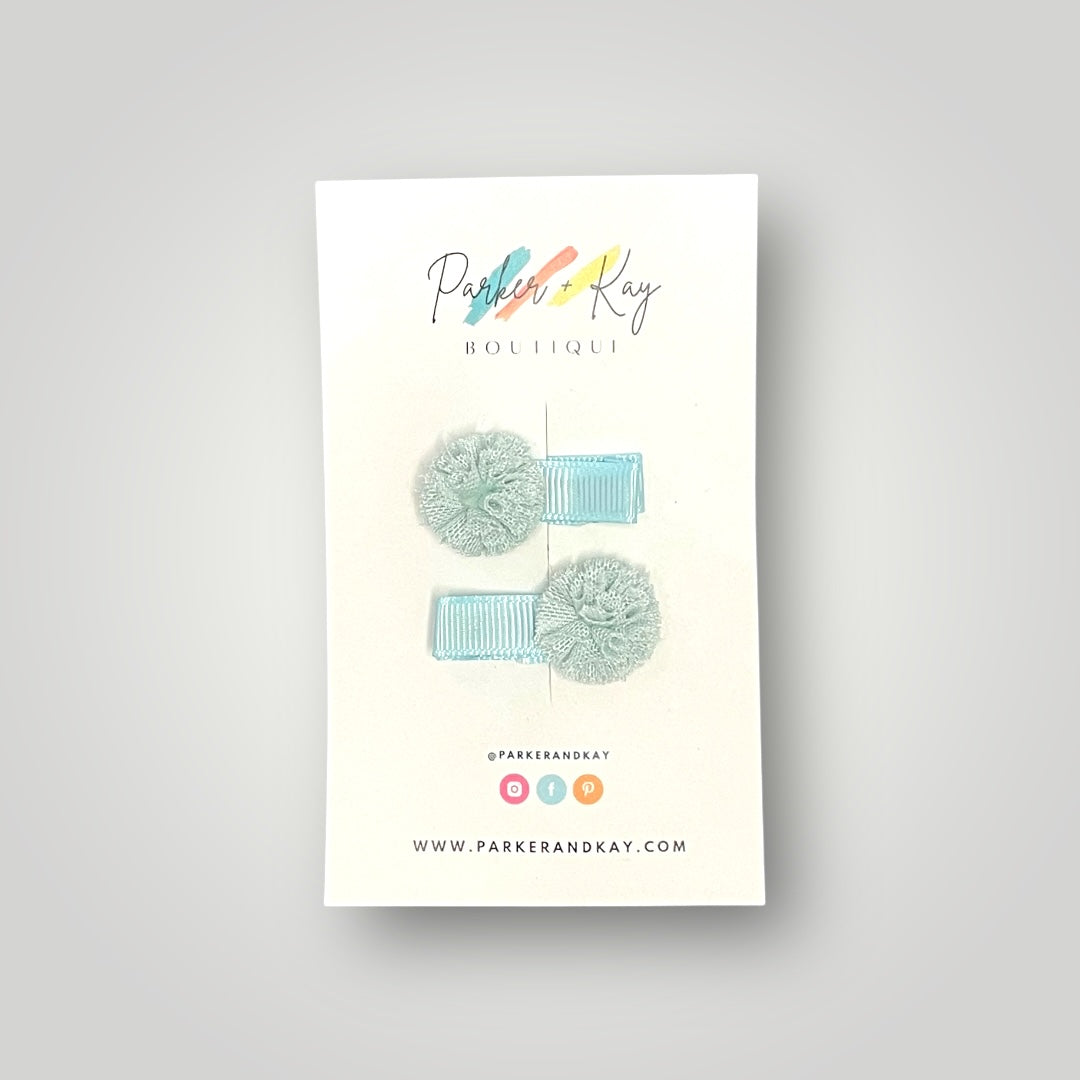 Pom Pom Mini Hair Clips