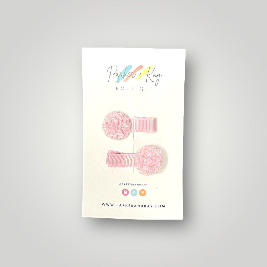 Pom Pom Mini Hair Clips