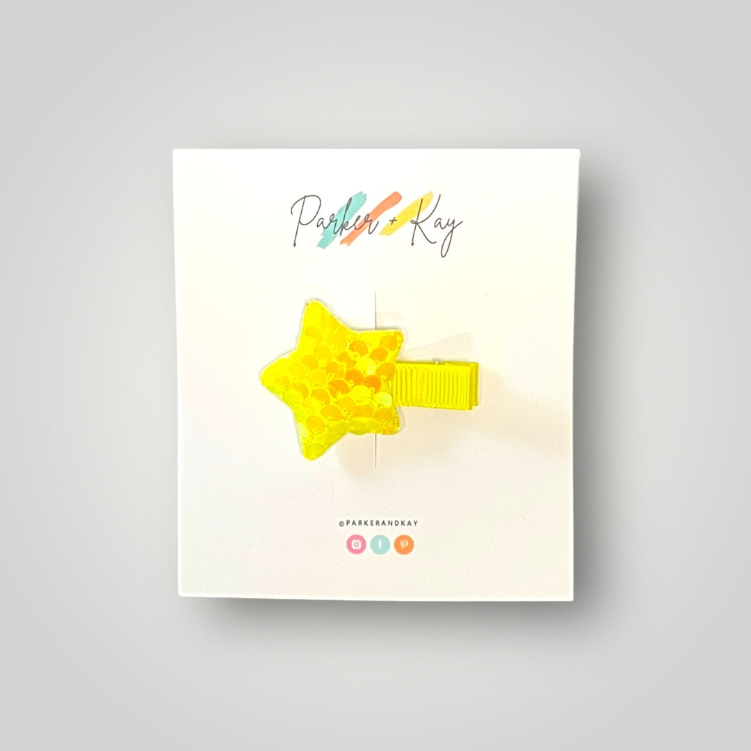 Sequin Star Statement Hair Clip