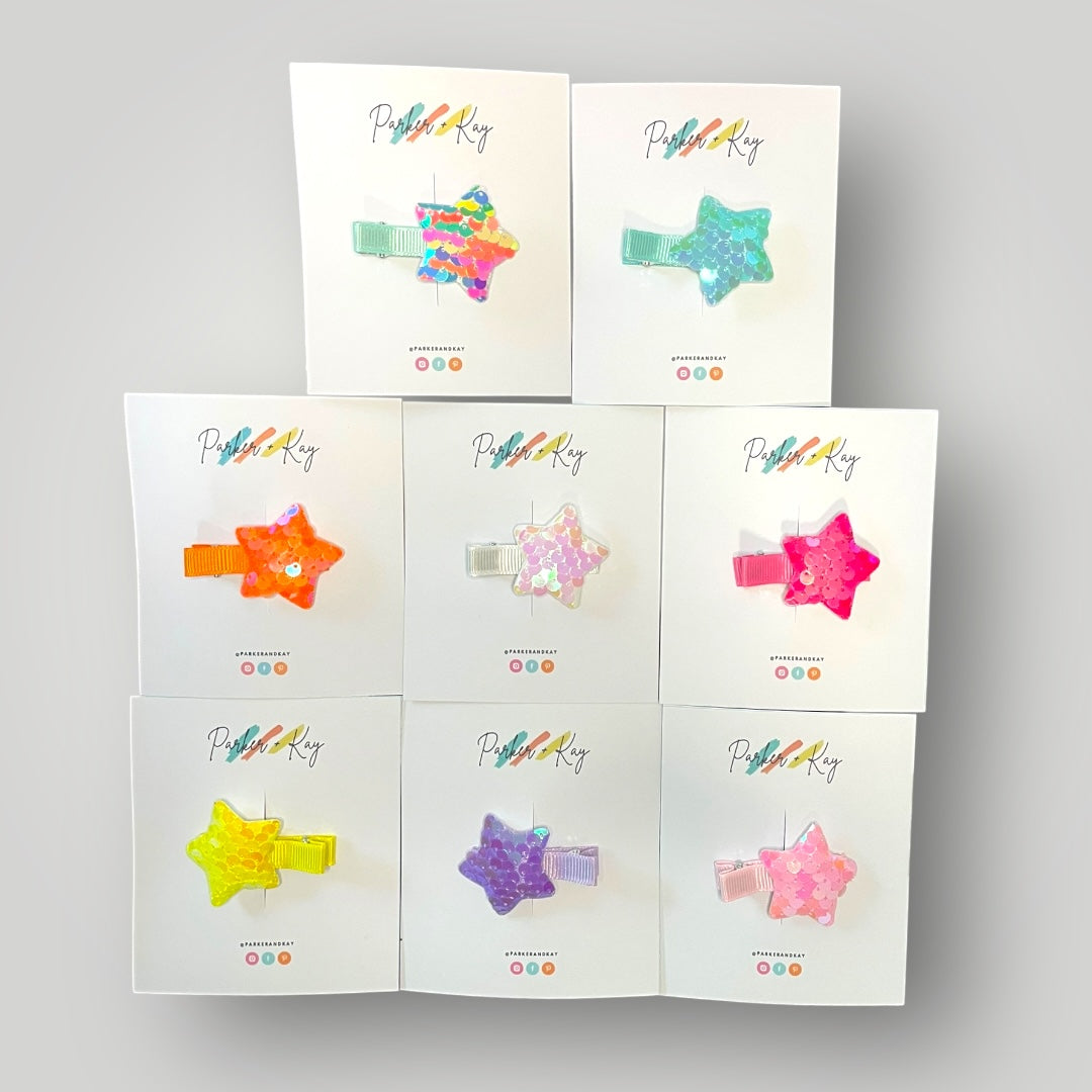 Sequin Star Statement Hair Clip