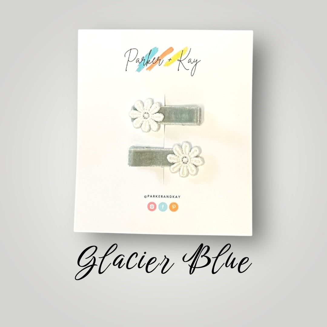 Velvet Blooms Hair Clips