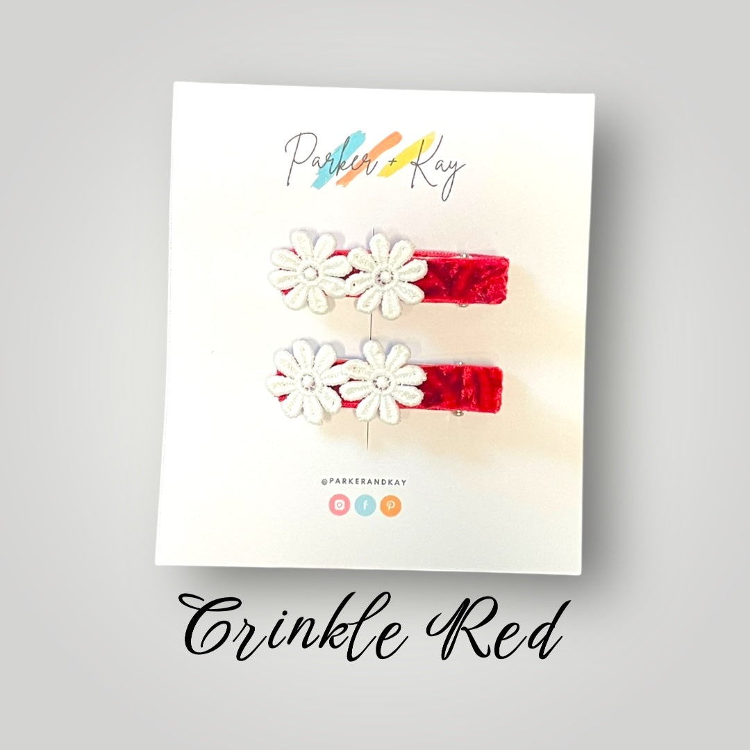 Velvet Blooms Hair Clips