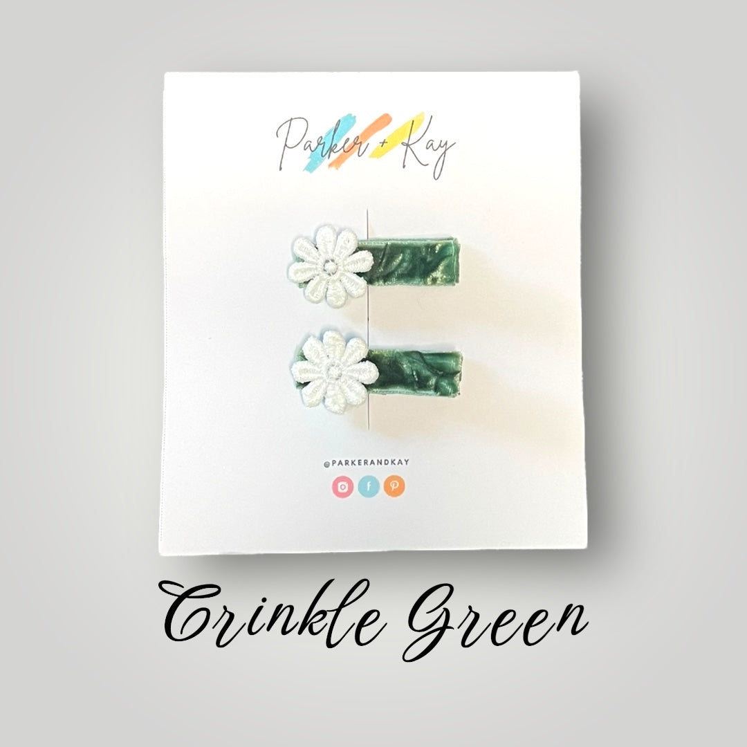 Velvet Blooms Hair Clips