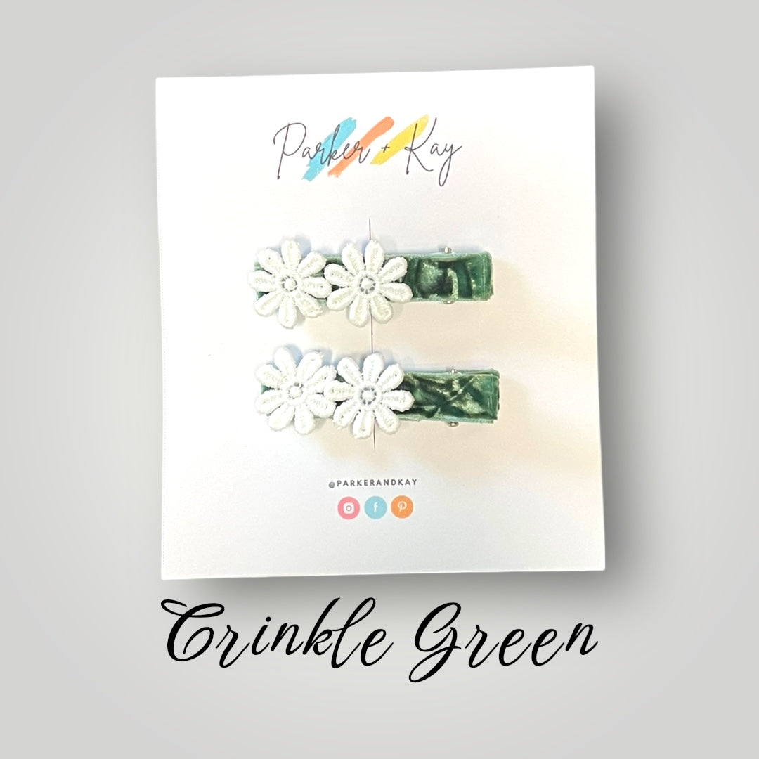 Velvet Blooms Hair Clips