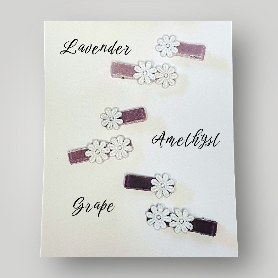 Velvet Blooms Clips