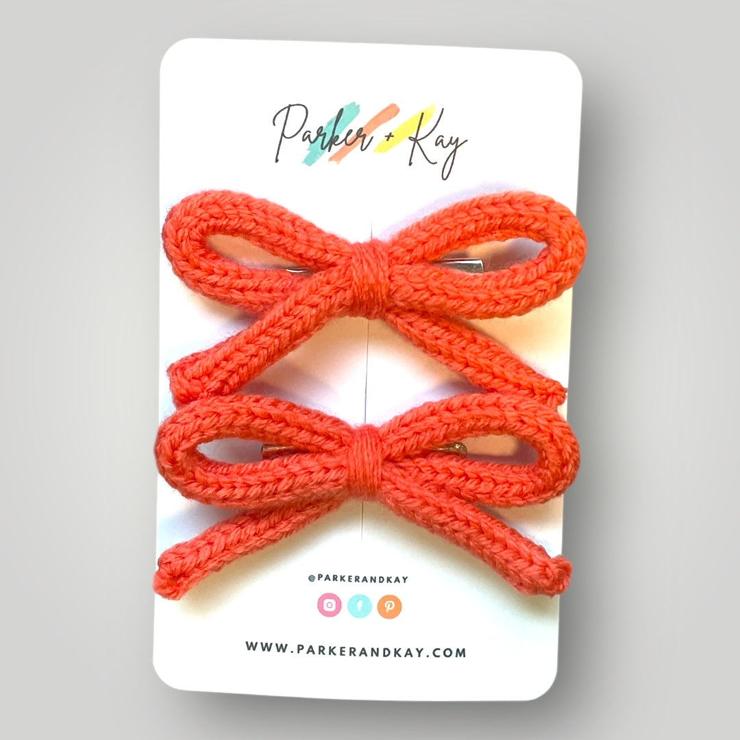 Hand Knit Bows