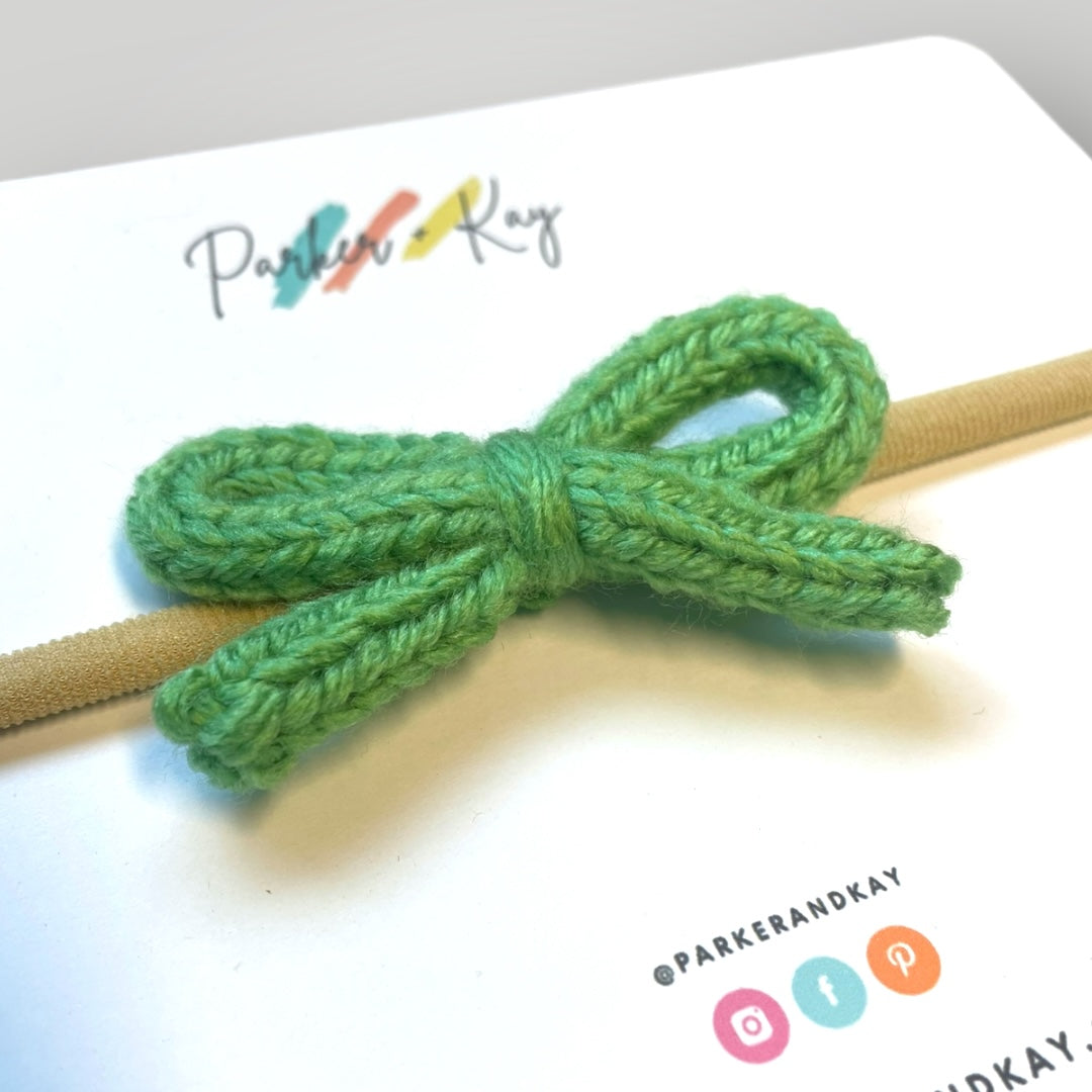 Hand Knit Bows