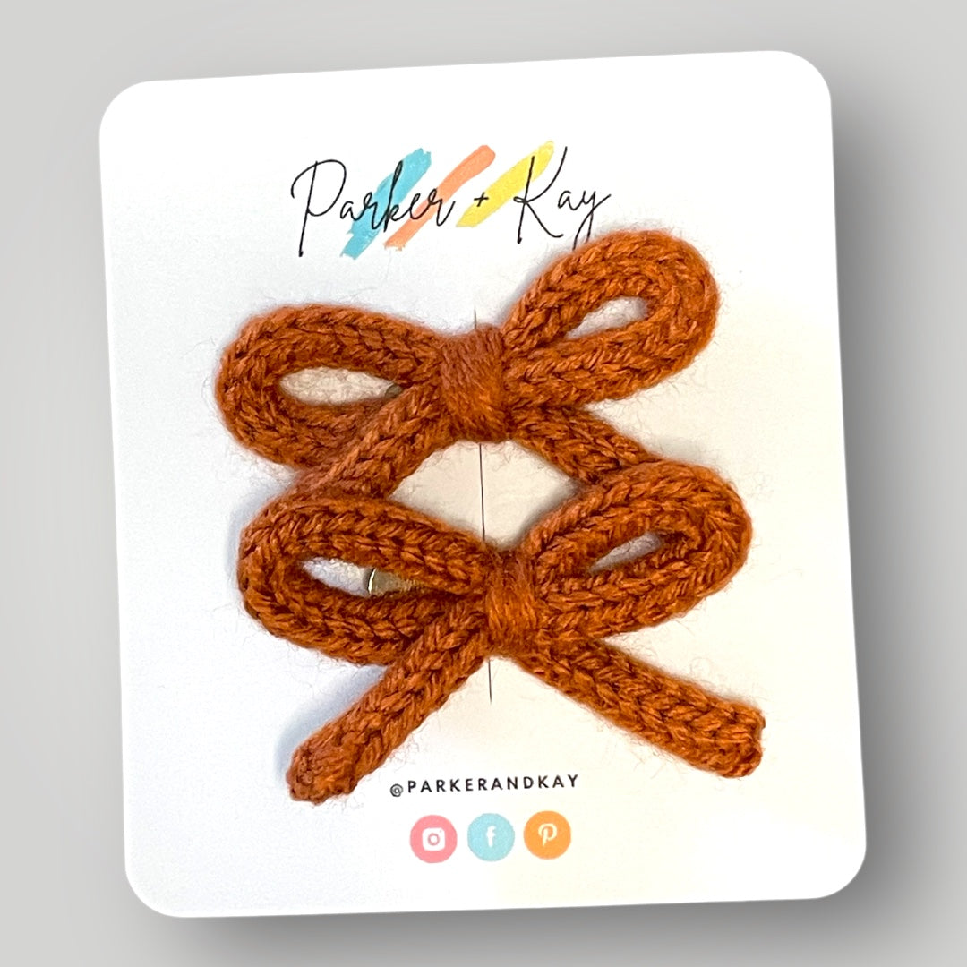 Hand Knit Bows
