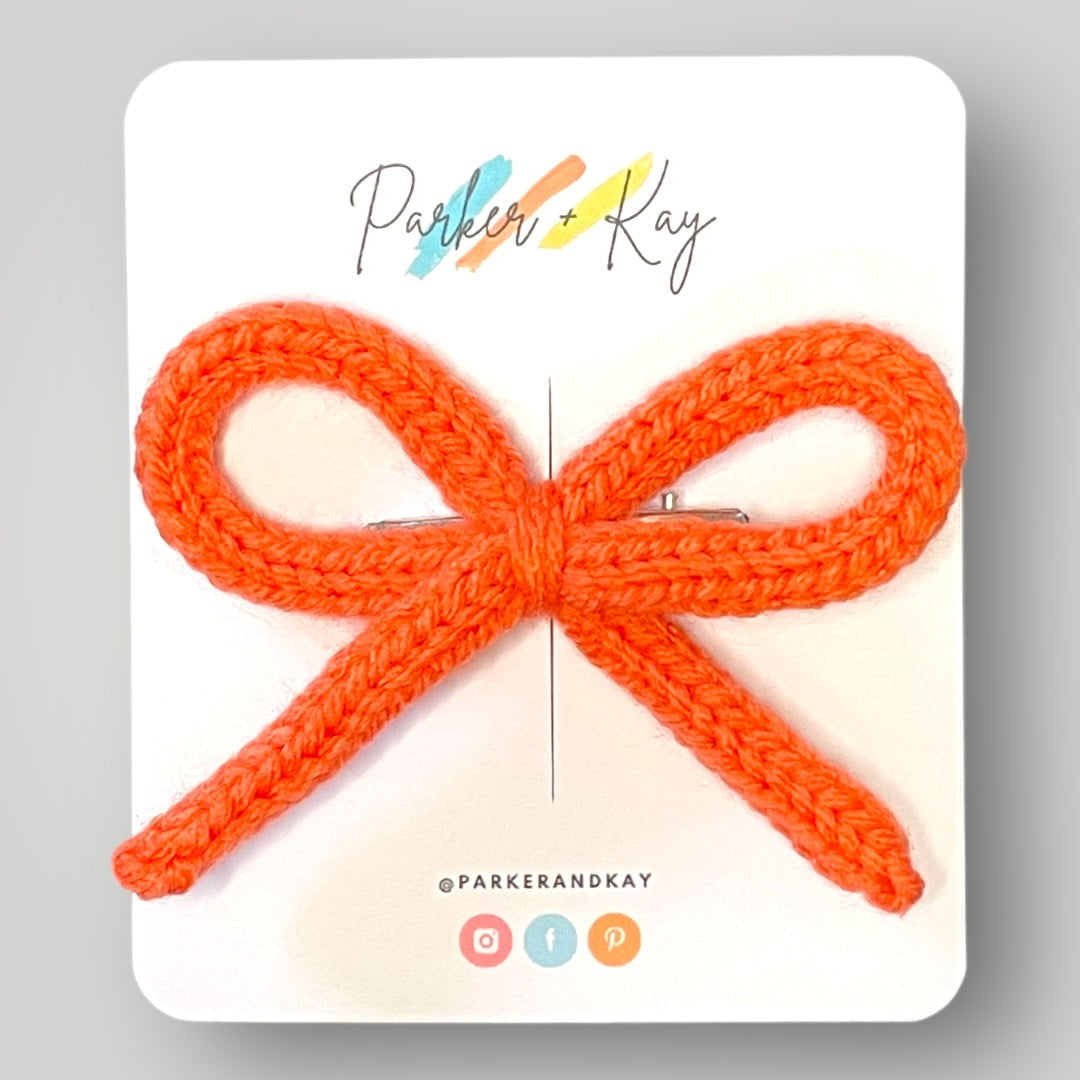 Hand Knit Bows