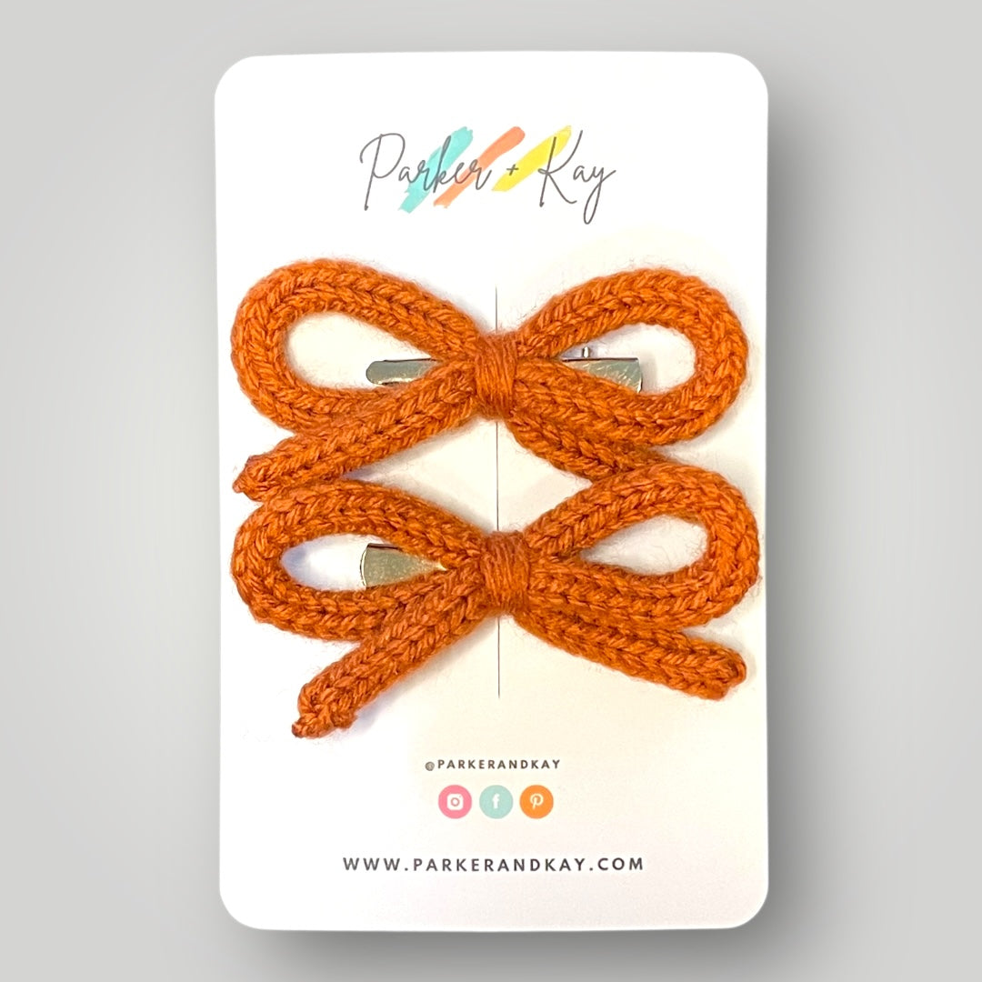 Hand Knit Bows