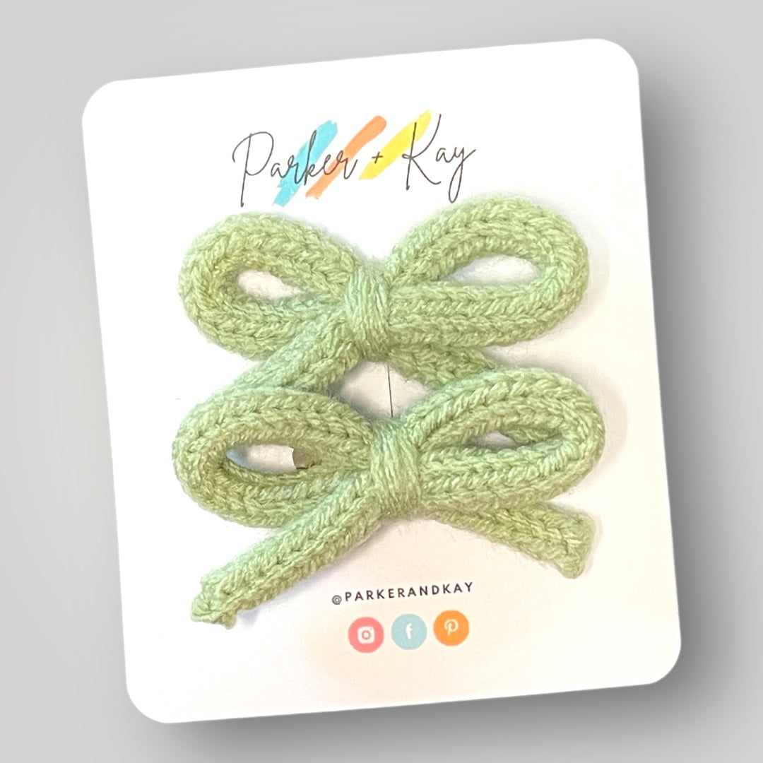 Hand Knit Bows