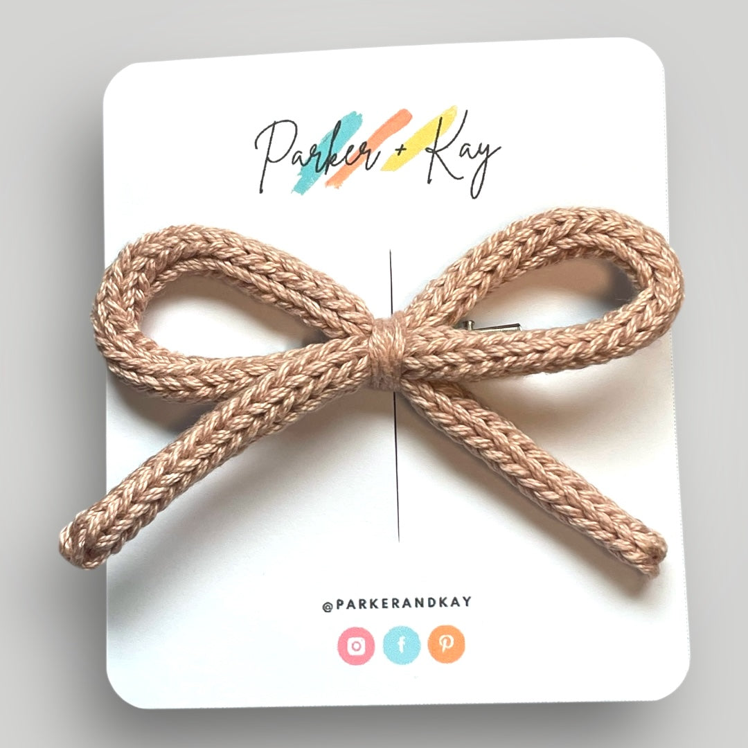 Hand Knit Bows