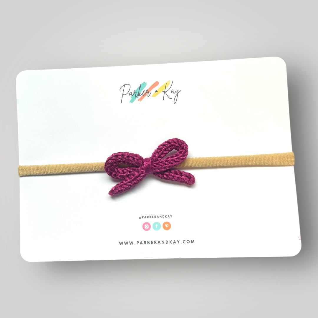 Hand Knit Bows