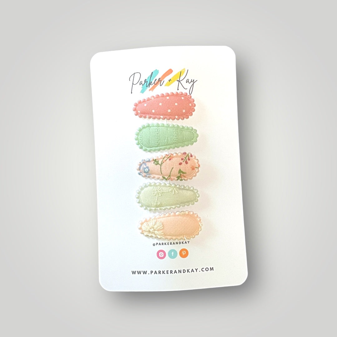 Petite Snap Clip Set | Sweet Pea