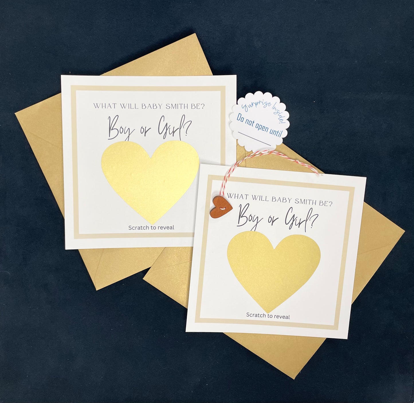 Classic Gender Reveal Scratch-off Card