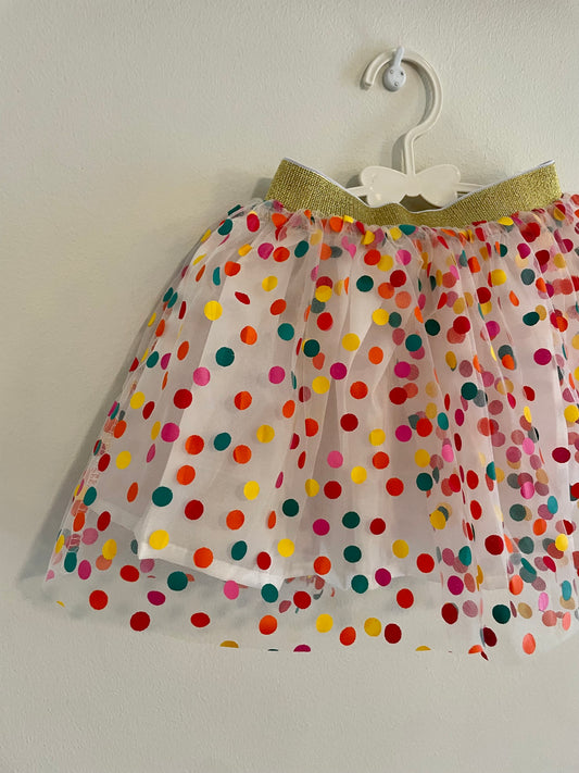 Girl's Colorful Polka Dot Skirt