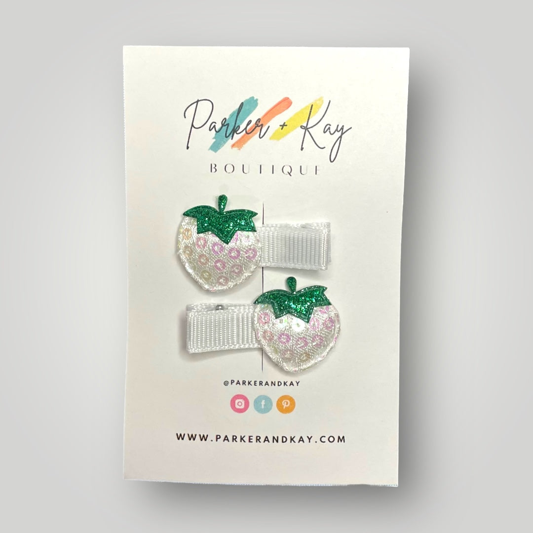 Sequin Strawberry Hair Clips