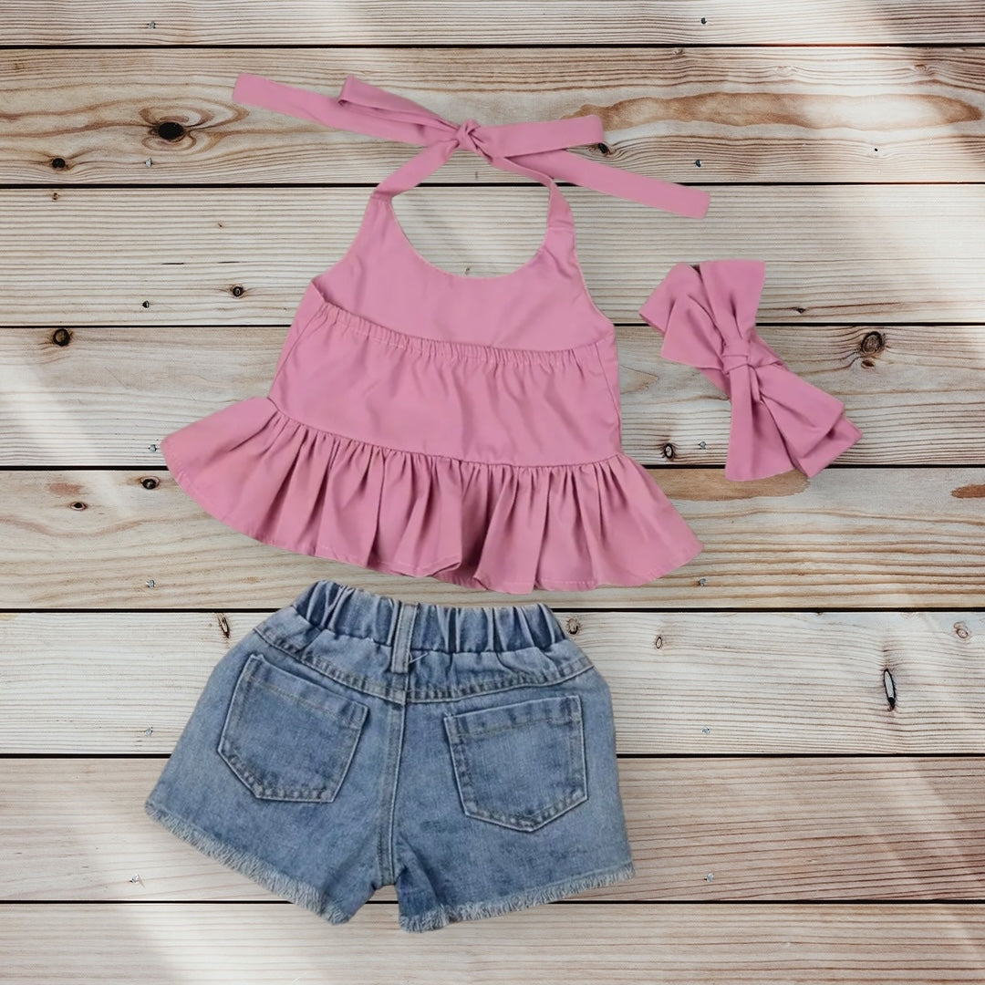SHELLY Halter Top & Shorts Set