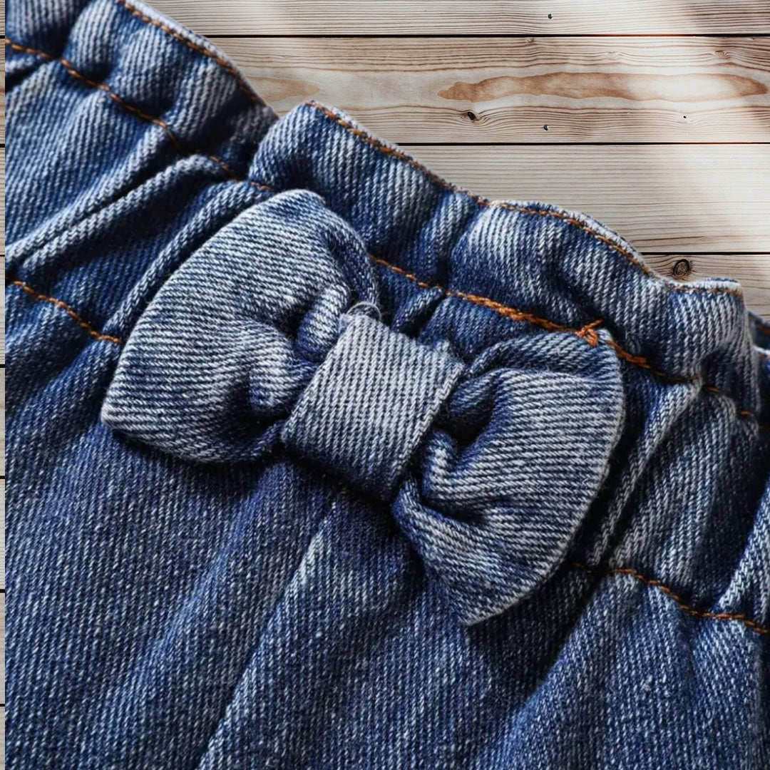 Denim Bow Shorts