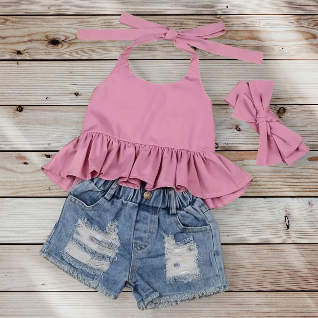 SHELLY Halter Top & Shorts Set